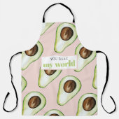 Modern pastellrosa und grüne Avocado Fusion Zitat Schürze (Vorderseite)
