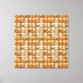 Modern Patchwork Pattern Collage Leinwanddruck (Vorderseite)