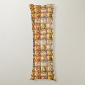 Modern Patchwork Pattern Collage Seitenschläferkissen (Vorderseite Vertikal)