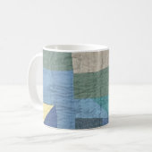 Modern Patchwork Quilt Mug Kaffeetasse (Vorderseite Links)