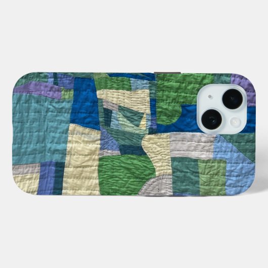 Modern Patchwork Quilt phone case (Rückseite (Horizontal))