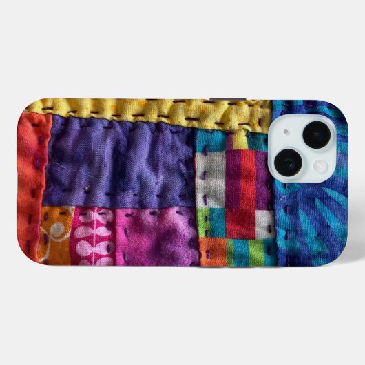 Modern Patchwork Quilt phone case (Rückseite (Horizontal))