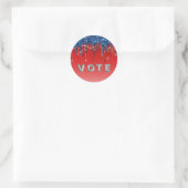 Modern Patriotic Glitter Drip  Vote Runder Aufkleber (Tasche)