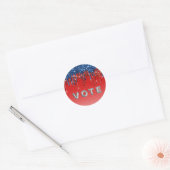 Modern Patriotic Glitter Drip  Vote Runder Aufkleber (Umschlag)