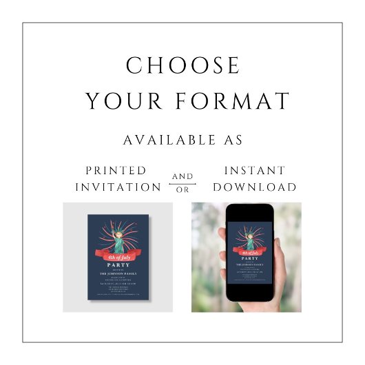 Modern Patriotic Red White and Blue 4. Juli Einladung