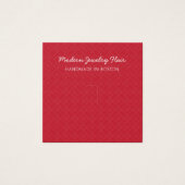Modern Pattern Bright Vivid Red Ring Display Card (Vorderseite)