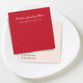 Modern Pattern Bright Vivid Red Ring Display Card