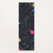 Modern pattern geometric mid century modern stripe yogamatte (Vorderseite)