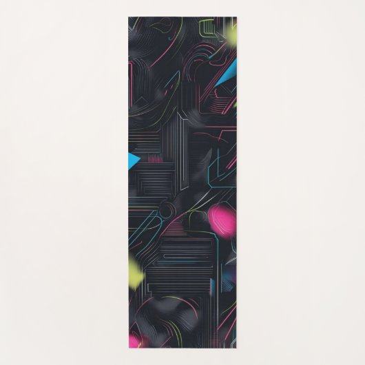 Modern pattern geometric mid century modern stripe yogamatte (Vorderseite)