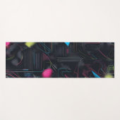 Modern pattern geometric mid century modern stripe yogamatte (Vorderseite (Horizontal))