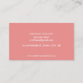 MODERN PATTERN gestreiftes Korallenretro Öko Kraft Visitenkarte (Rückseite)