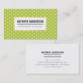 MODERN PATTERN goldfarbenes Logo polka cooler Kalk Visitenkarte (Vorne/Hinten)
