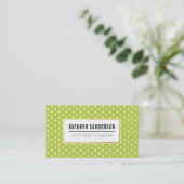 MODERN PATTERN goldfarbenes Logo polka cooler Kalk Visitenkarte (Stehend Vorderseite)
