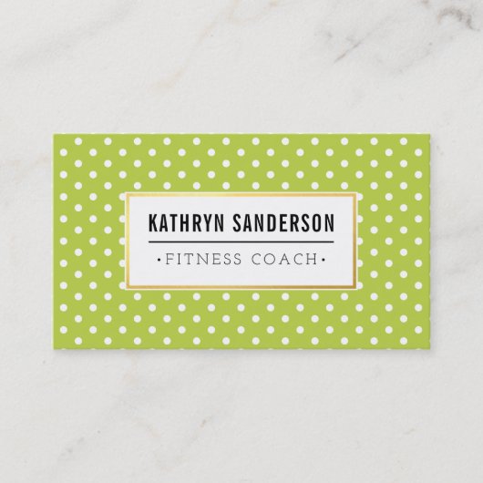 MODERN PATTERN goldfarbenes Logo polka cooler Kalk Visitenkarte (Vorderseite)