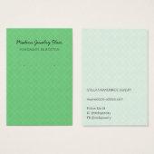Modern Pattern Green Earring Display Card (Vorne & Hinten)