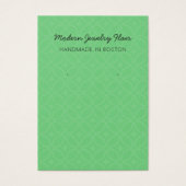 Modern Pattern Green Earring Display Card (Vorderseite)