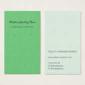 Modern Pattern Green Earring Display Card (Vorne & Hinten)