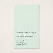 Modern Pattern Green Earring Display Card (Rückseite)