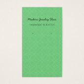 Modern Pattern Green Earring Display Card (Vorderseite)