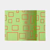 Modern Pattern Green Geometric Design Doormat Fußmatte (Vorderseite)
