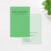 Modern Pattern Green Hoop Earring Display Card (Schreibtisch)