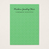Modern Pattern Green Necklace Display Card (Vorderseite)