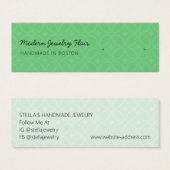 Modern Pattern Green Stud Earring Display Card (Vorne & Hinten)