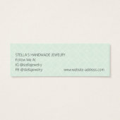 Modern Pattern Green Stud Earring Display Card (Rückseite)