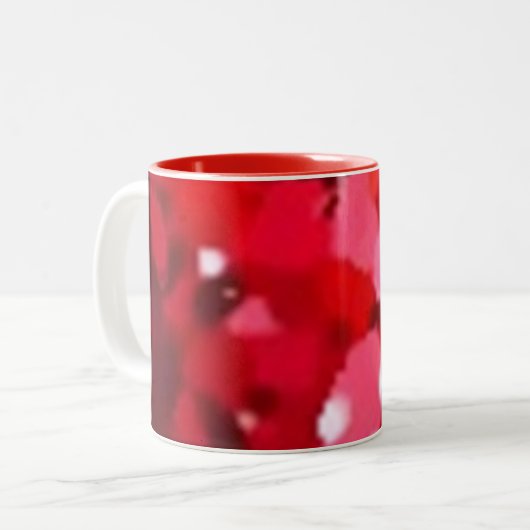 Modern pattern Netz mug Zweifarbige Tasse (Vorderseite Links)