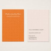 Modern Pattern Orange Earring Display Card (Vorne & Hinten)