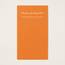 Modern Pattern Orange Earring Display Card