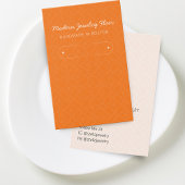 Modern Pattern Orange Hoop Earring Display Card
