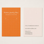 Modern Pattern Orange Hoop Earring Display Card (Vorne & Hinten)
