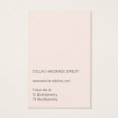 Modern Pattern Orange Hoop Earring Display Card (Rückseite)