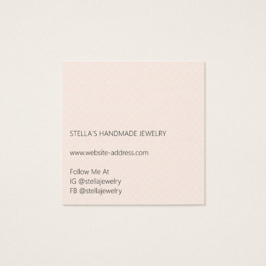 Modern Pattern Orange Ring Display Card (Rückseite)