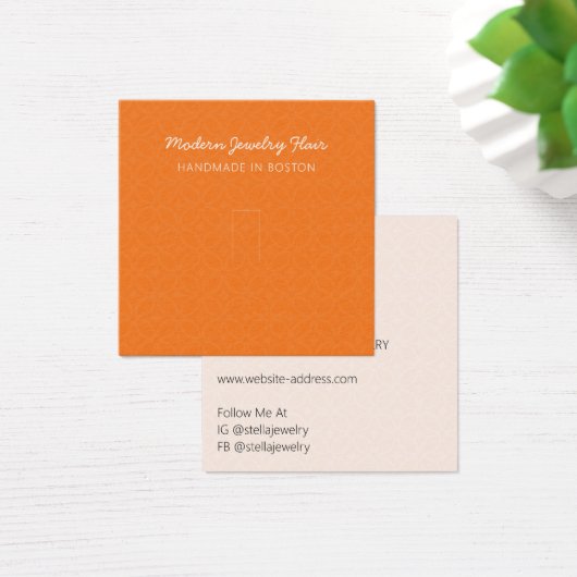 Modern Pattern Orange Ring Display Card (Schreibtisch)