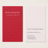 Modern Pattern Red Earring Display Card (Vorne & Hinten)