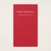 Modern Pattern Red Earring Display Card (Vorderseite)