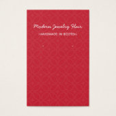 Modern Pattern Red Earring Display Card (Vorderseite)