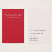 Modern Pattern Red Earring Display Card (Vorne & Hinten)