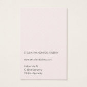 Modern Pattern Red Earring Display Card (Rückseite)