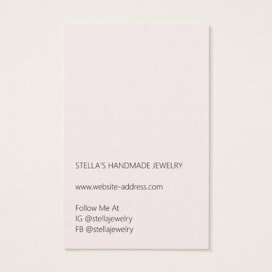 Modern Pattern Red Earring Display Card (Rückseite)