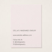 Modern Pattern Red Necklace Display Card (Rückseite)