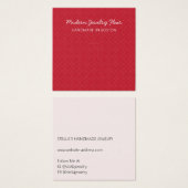 Modern Pattern Red Ring Display Card (Vorne & Hinten)