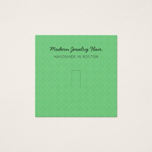 Modern Pattern Vivid Green Ring Display Card (Vorderseite)