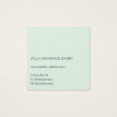 Modern Pattern Vivid Green Ring Display Card (Rückseite)