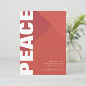 Modern Peace Foto Collage Feiertagskarte (Stehend Vorderseite)