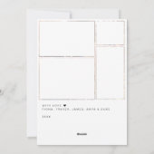 Modern Peace Foto Collage Feiertagskarte (Rückseite)