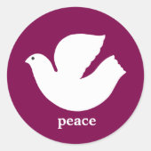 Modern Peace Holiday Envelope Seal Runder Aufkleber (Vorderseite)