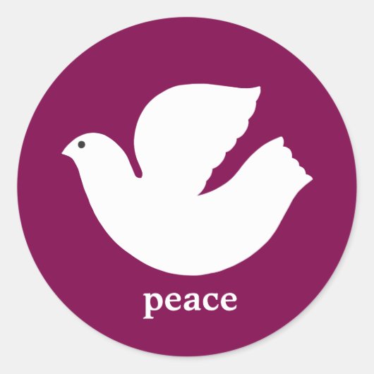 Modern Peace Holiday Envelope Seal Runder Aufkleber (Vorderseite)